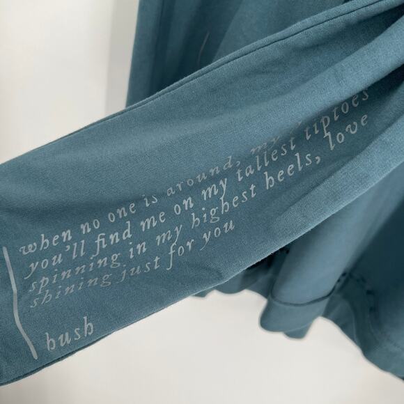 Taylor Swift Mirrorball Folklore T-Shirt Dress Blue Tie Waist Size Medium - Picture 7 of 10